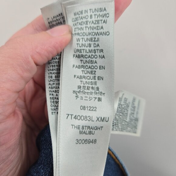 Seven 7 For all Mankind Blue The Straight Malibu Jeans Waist 40 - Picture 16 of 16